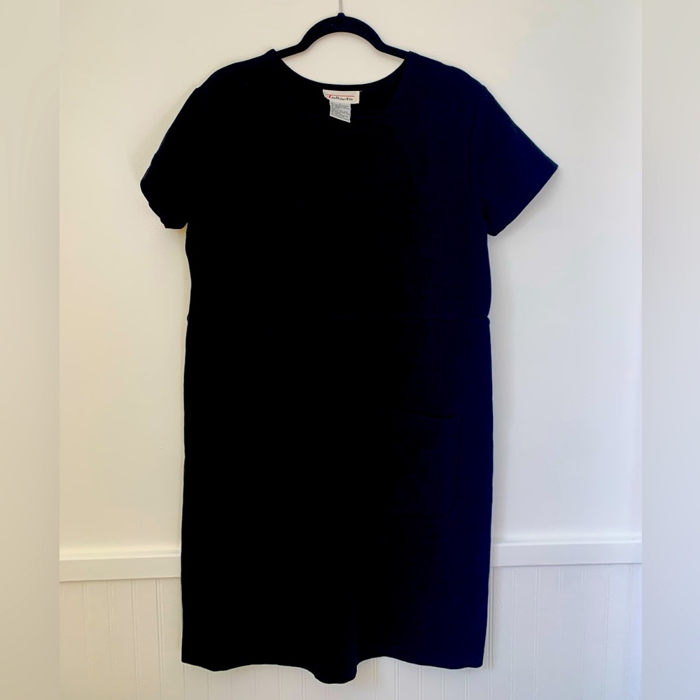 Talbots Black Midi Tshirt Dress